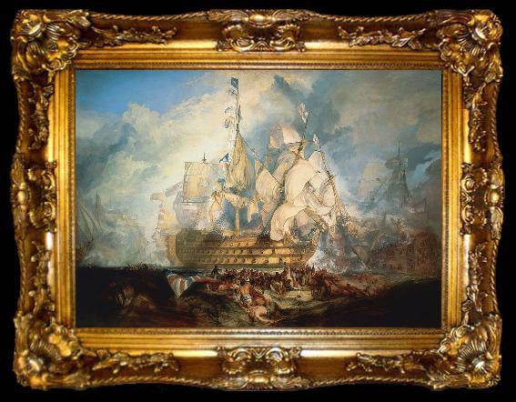 framed  Joseph Mallord William Turner The Battle of Trafalgar by J. M. W. Turner, ta009-2